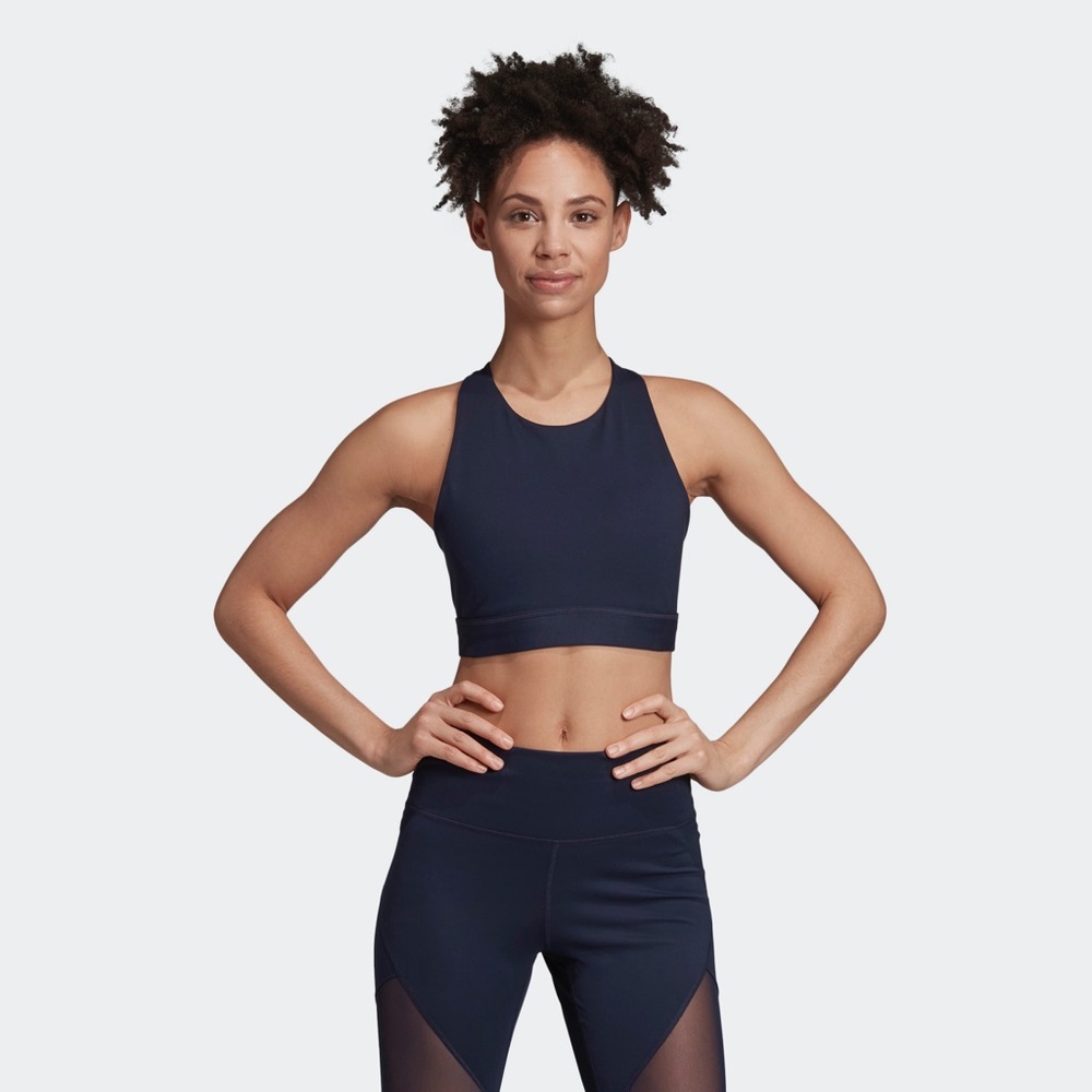 NWT ADIDAS WANDERLUST 2.0 HALTER BRA (navy blue)
